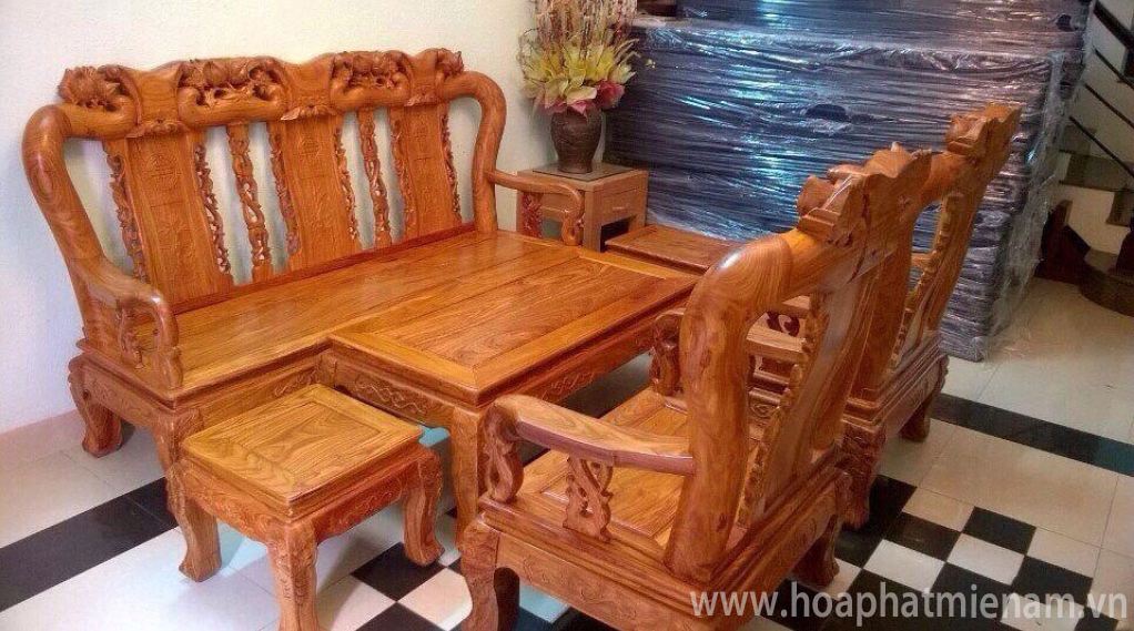 Bàn ghế gỗ phòng khách giá dưới 7 triệu - Nội Thất Hòa Phát Hải Phòng